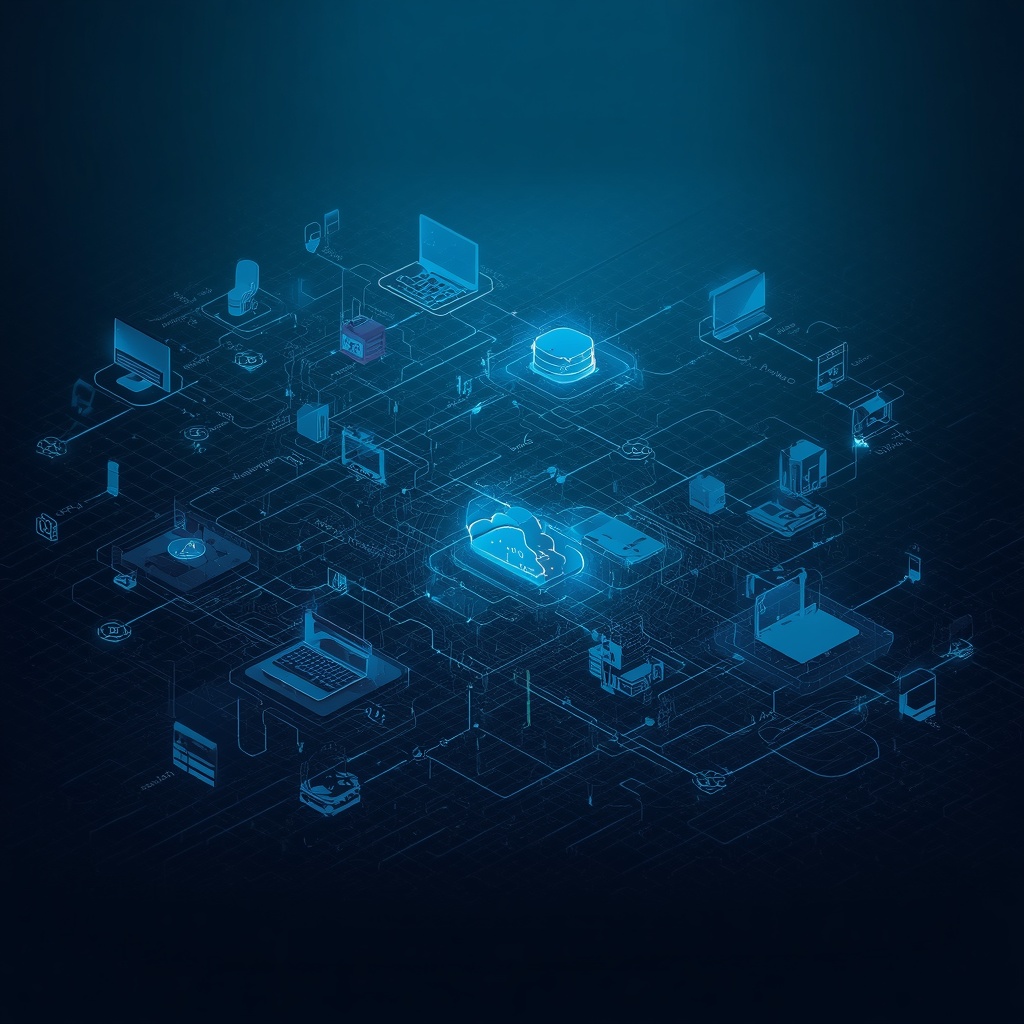 Cloud computing network connecting devices and services globally